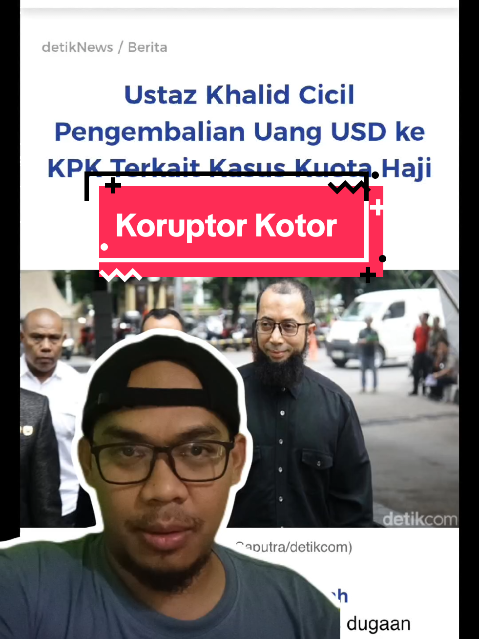 ustadz khalid terseret kasus korupsi qouta haji. KPK menyita yang diduga uang pelicin yang diberikan ust Khalid kepada oknum kemenag.  kita lihat aja nanti ya..  #KPK #Haji #KorupsiHaji #yaqut 