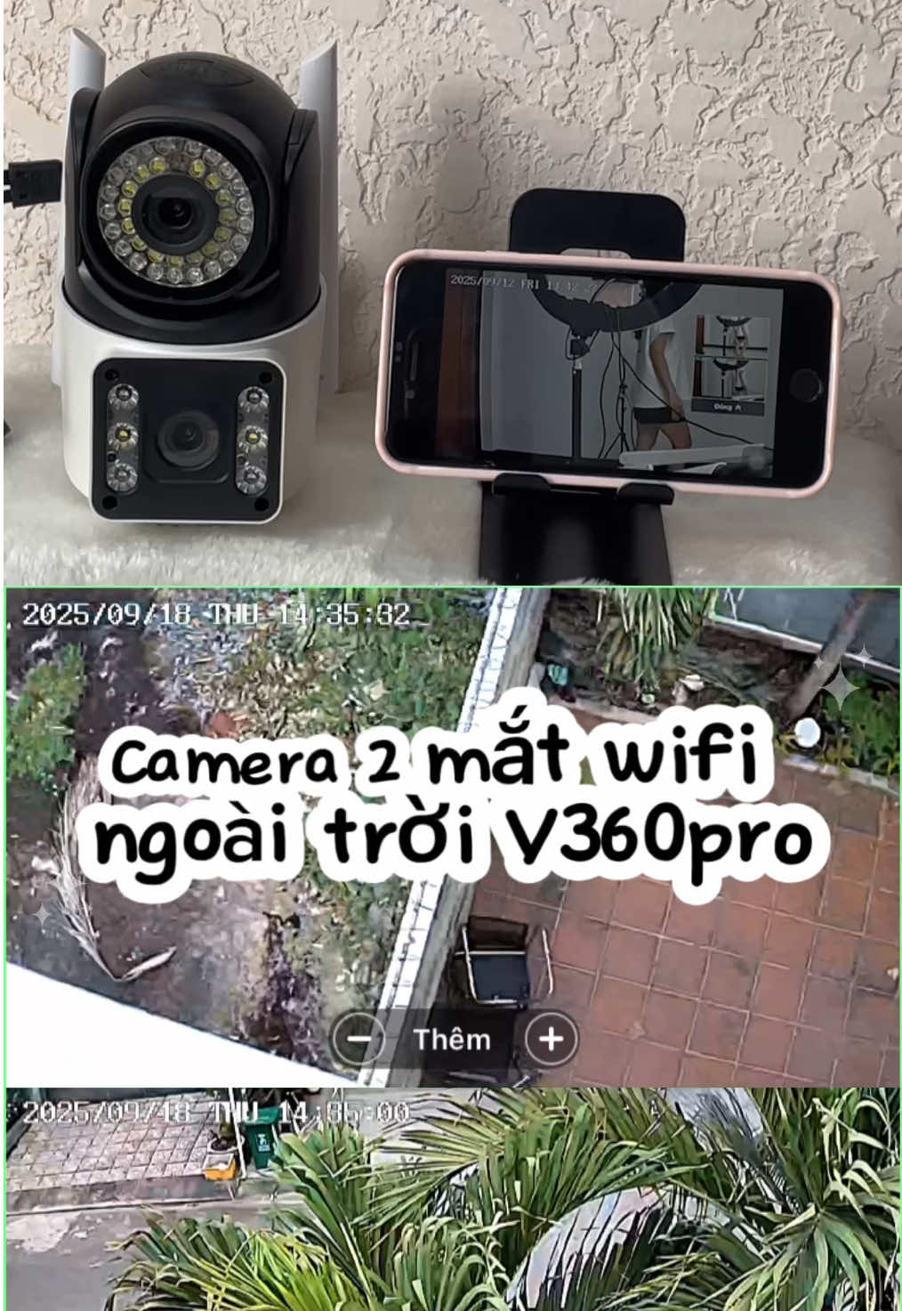 Xoay 355 độ , quan sát toàn phòng - không điểm mù #camerav360pro #chongtrom #fyp #congnghe #damthoai2chieucamera 