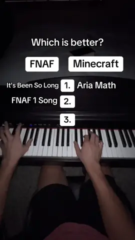 FNAF vs Minecraft on piano, which is more nostalgic?? 🎹 #piano #pianocover #Minecraft #fnaf #nostalgia 
