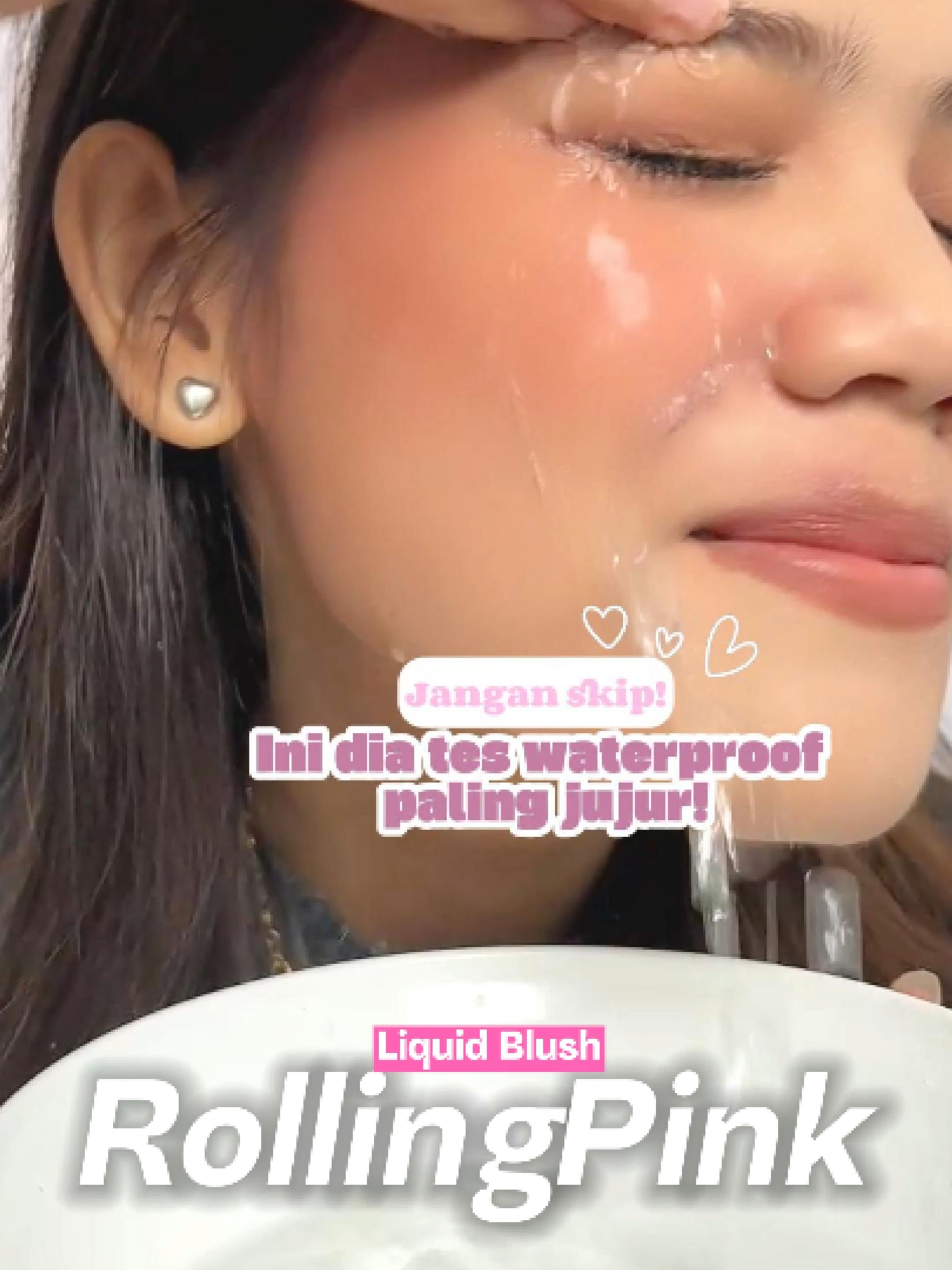 Liquid Blush RollingPink 🌸 Merona cantik tanpa luntur. Bahkan air pun nggak bisa ganggu glow-mu #liquidblus #liquidblushrollingpink #blushonliquid #glowskincare #Koreangirl #Koreanmakeup
