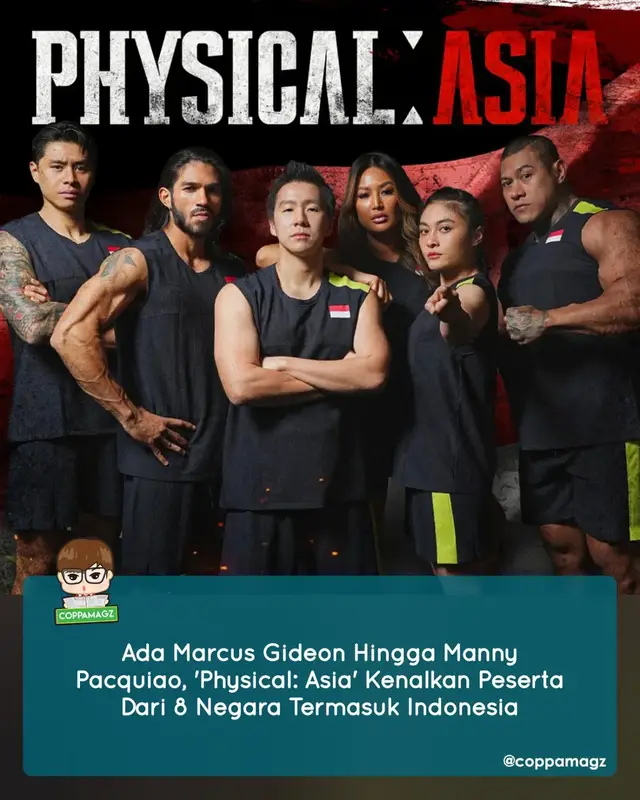 Netflix mengenalkan para peserta yang berpartisipasi dalam 'Physical: Asia.' Bukan individual, peserta kali ini ikut sebagai tim perwakilan negara. Korea: Kim Donghyun Yun Sungbin Kim Minjae Amotti Jang Eunsil Choi Seungyeon Japan: Yushin Okami Yoshio Itoi Katsumi Nakamura Soichi Hashimoto Nonoka Ozaki Kana Watanabe Thailand: Superbon James Rusameekae Sunny Kerdkao Wechokittikorn Anucha Yospanya Ploy Nuannaree Olsen Jar Uracha TeerawanitsanMongolia: Orkhonbayar Bayarsaikhan Dulguun Enkhbat Lkhagva-Ochir Erdene-Ochir Enkh-Orgil Baatarkhuu Khandsuren Gantogtokh Adiyasuren Amarsaikhan Türkiye: Recep Kara Anıl Berk Baki Ali Sofuoğlu Ogeday Girişken Yasemin Adar Yiğit Nefise Karatay Indonesia: Marcus Gideon Jeremiah Lakhwani Glenn Victor Igedz Executioner Fina Phillipe Maria Selena Australia: Robert Whittaker Eddie Williams Dom Tomato Eloni Vunakece Katelin van Zyl Alexandra Milne#physicalasia #netflix #indonesia 