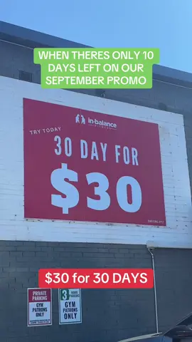 10 DAYS LEFT ❗️ Hurry in and commit to our gold membership and get the first 30 days for only $30 🤩🤯 Call 1300609588 or dm to enquire 💚 #inbalancefitness #inbalance #inbalancefitnesswerribee #community #gym     