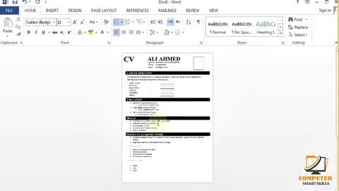 Create Best CV for Freshers #vairal_video #vairalvideo #education #newdesign #mswordtutorial 