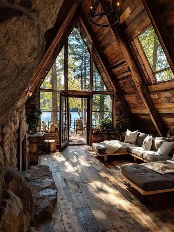 cozy cabins in the Woods #cabininthewoods #cozycabin #vibes #200kviews #viral