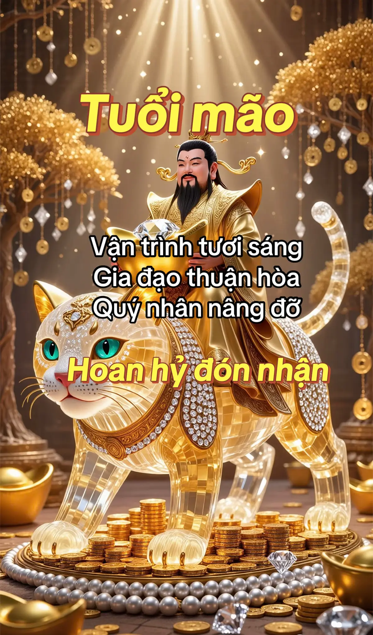 Tuổi Mão Chúc mừng tuổi Mão🐈một năm mới tài lộc dồi dào, tiền tài sung túc, công việc thuận lợi, may mắn đủ đầy, vạn sự như ý ✨💰🌸 #tuoimao #tuvituoimao #12congiap #tuvi12congiap #tailocmayman #phongthuy 