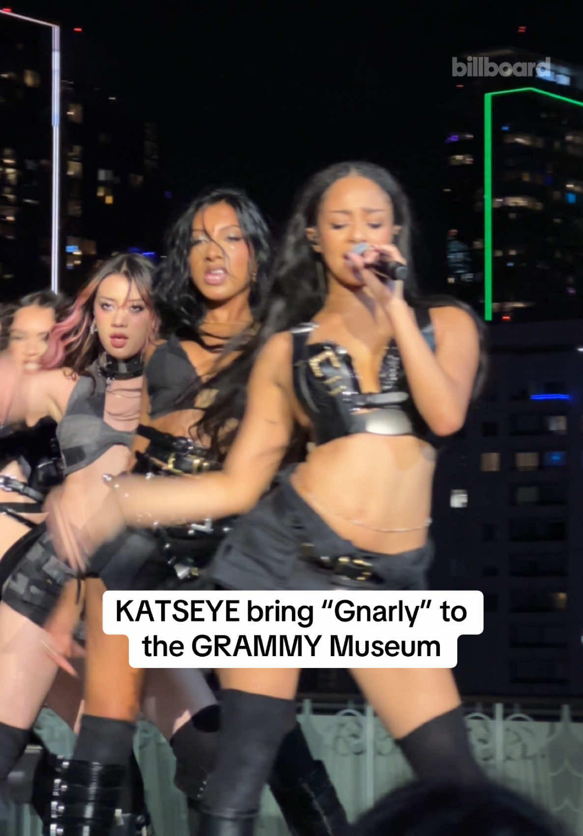 Gang, gang, gang, gang ✨ @KATSEYE perform “Gnarly” at the Grammy Museum in LA  #katseye #gnarly #livemusic 