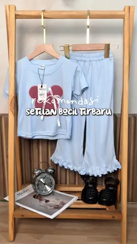 setelan anak lucu 🩵#setelananakperempuan #ootdanakperempuan #outfitanakcewek 