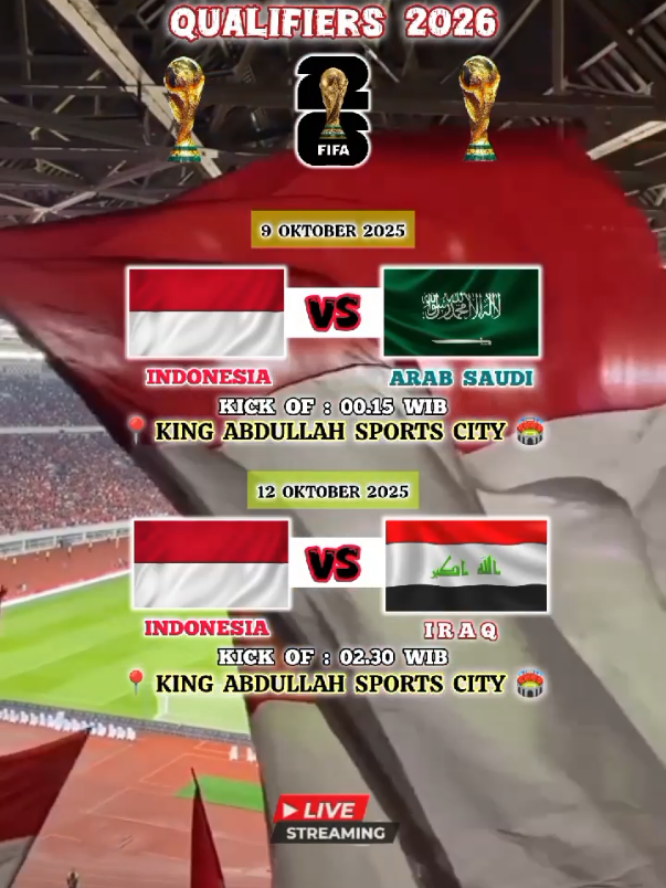 Timnas Indonesia Masih Berjuang Di Round 4 Kualifikasi Piala Dunia 2026  #fyp #timnasindonesia #kualifikasipialadunia2026 #indonesiavsarabsaudi #indonesiavsiraq 