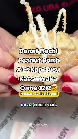 DONAT MOCHI PEANUT BOMB X ES KOPI SUSU KATSUNYAKA CUMA 32K! 😍 Collab @Katsunyaka X @Mave.Douchi ini ini cuma sebulan & khusus di Outlet Bogor! kalian bisa dapetin FREE Donat Mochi Peanut Bomb dengan min. belanja 175K! 🤩 Limited time (17 September - 17 Oktober 2025) ! Kata aku sih gas cobain sebelum kehabisan!🤪 📍KATSUNYAKA BOGOR Jl. Raya Pajajaran No.29, Baranangsiang, Kec. Bogor Tim., Kota Bogor, Jawa Barat 16143 #KatsunyakaXMave #kulinerviral #donatmochi #kulinerbogor #bogor 
