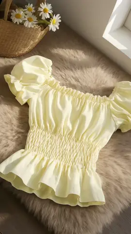 Áp chun nhún bèo trễ vai#aonu #aokieunu #aotrevai #xuhuongtiktok #fypシ゚ 