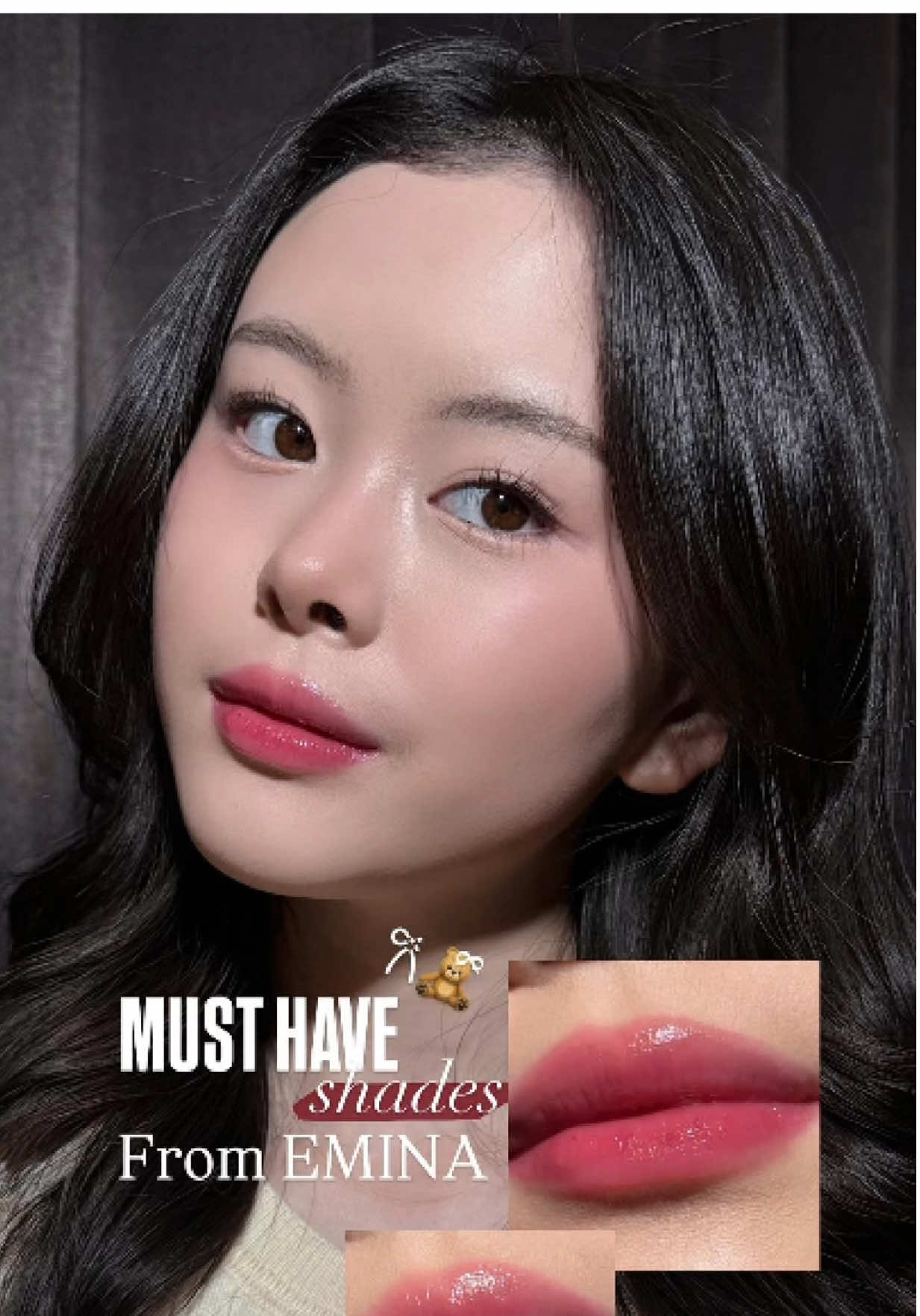 another day, another review lip tint emina yg super gemes 😍💖 #Emina #LipTintEmina #Liptint #JellyStain #GlassTint  