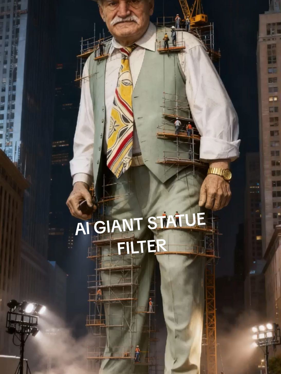 AI Giant Statue Filter #giantstatue #aigiantstatue #globalaidc #CapCut 