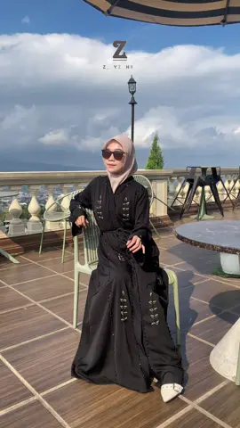 Abaya fursan crystal daun hitam🖤❤️‍🔥#abayamewah🥰🥰🥰 #fypdongggggggg #abayaviral #fypage #abayaoriginaldubai 