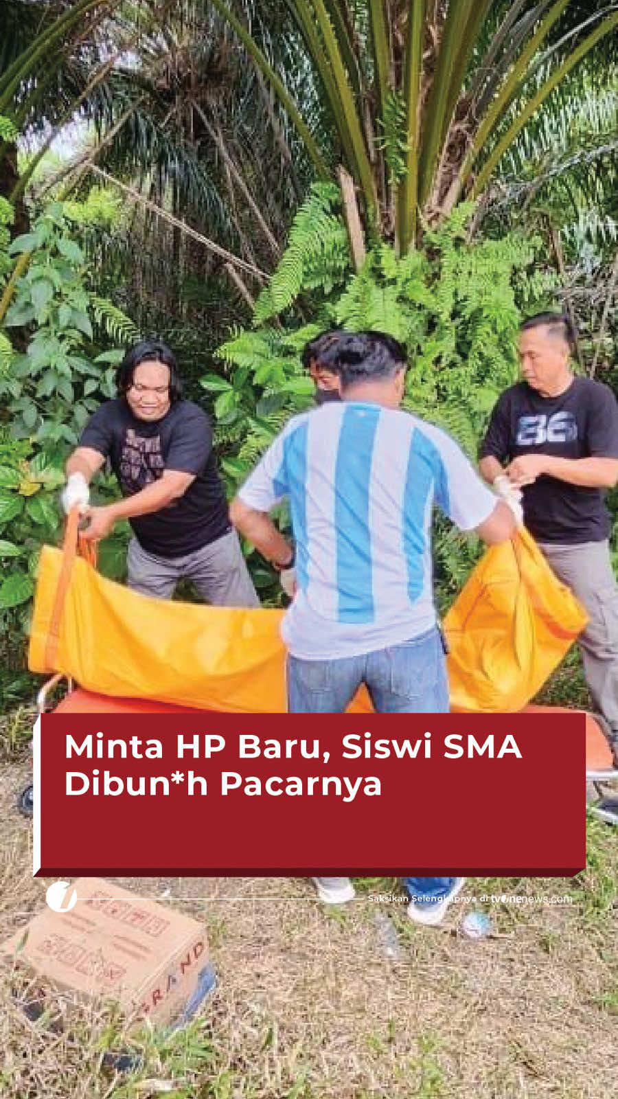 Gegara Minta HP Baru, Siswi SMA Dibunuh Pacarnya. Siswi SMA di Lampung Timur berinisial ADR (15) tewas di tangan pria beristri yang juga kekasihnya yakni Suryadi (42). Ia dibunuh karena meminta iPhone seharga Rp 8 juta. Dari hasil penyelidikan polisi, ADR sempat diajak nonton orgen tunggal oleh pelaku sebelum akhirnya dibunuh.  Simak Berita Selengkapnya di https://sorts.one/xR7 #HardNews_Nasional #tvOne #CariBeritaditvOne #FO01 #FlashOne  