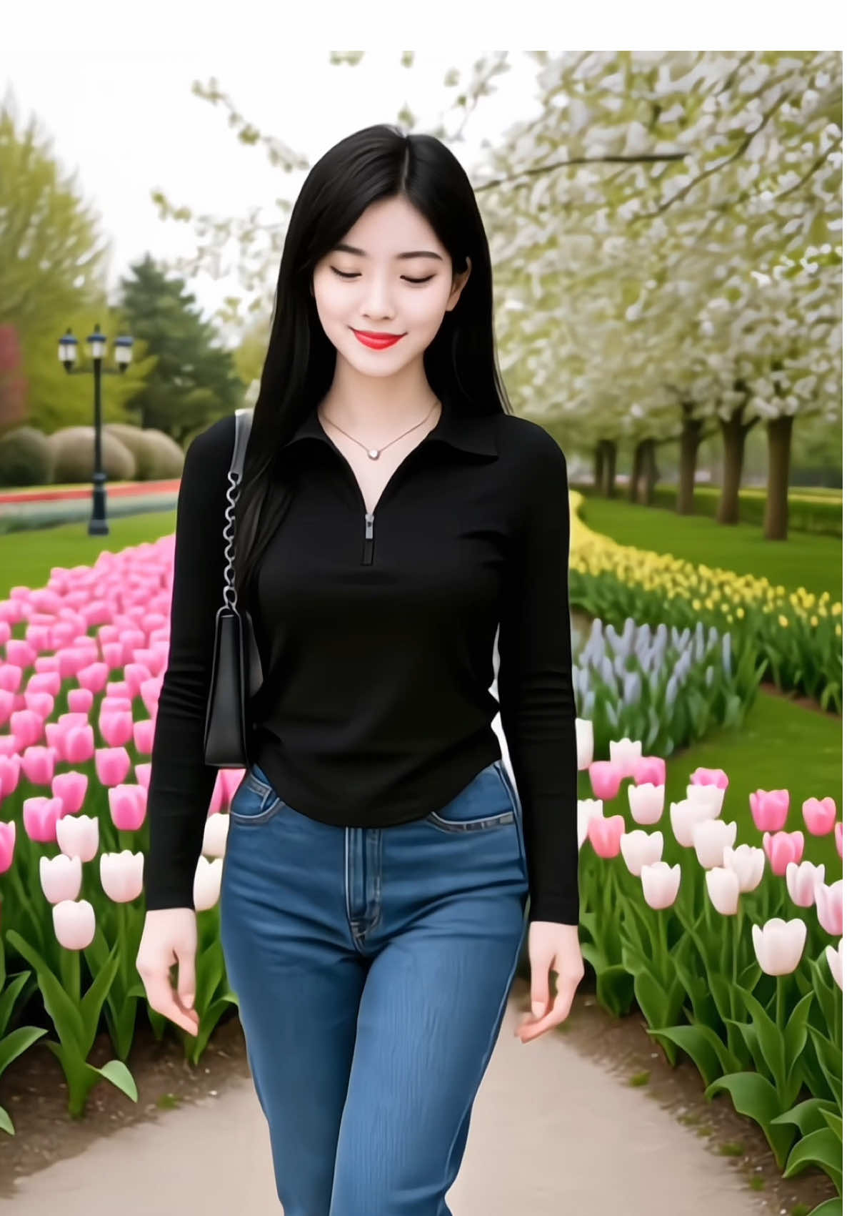 Áo Thun Cổ Polo Phối Dây Kéo Tay dài vải thun tăm#aonu #aothunnu #thoitranghot #fashion #fyp  @Thu thủy review đồ xinh 