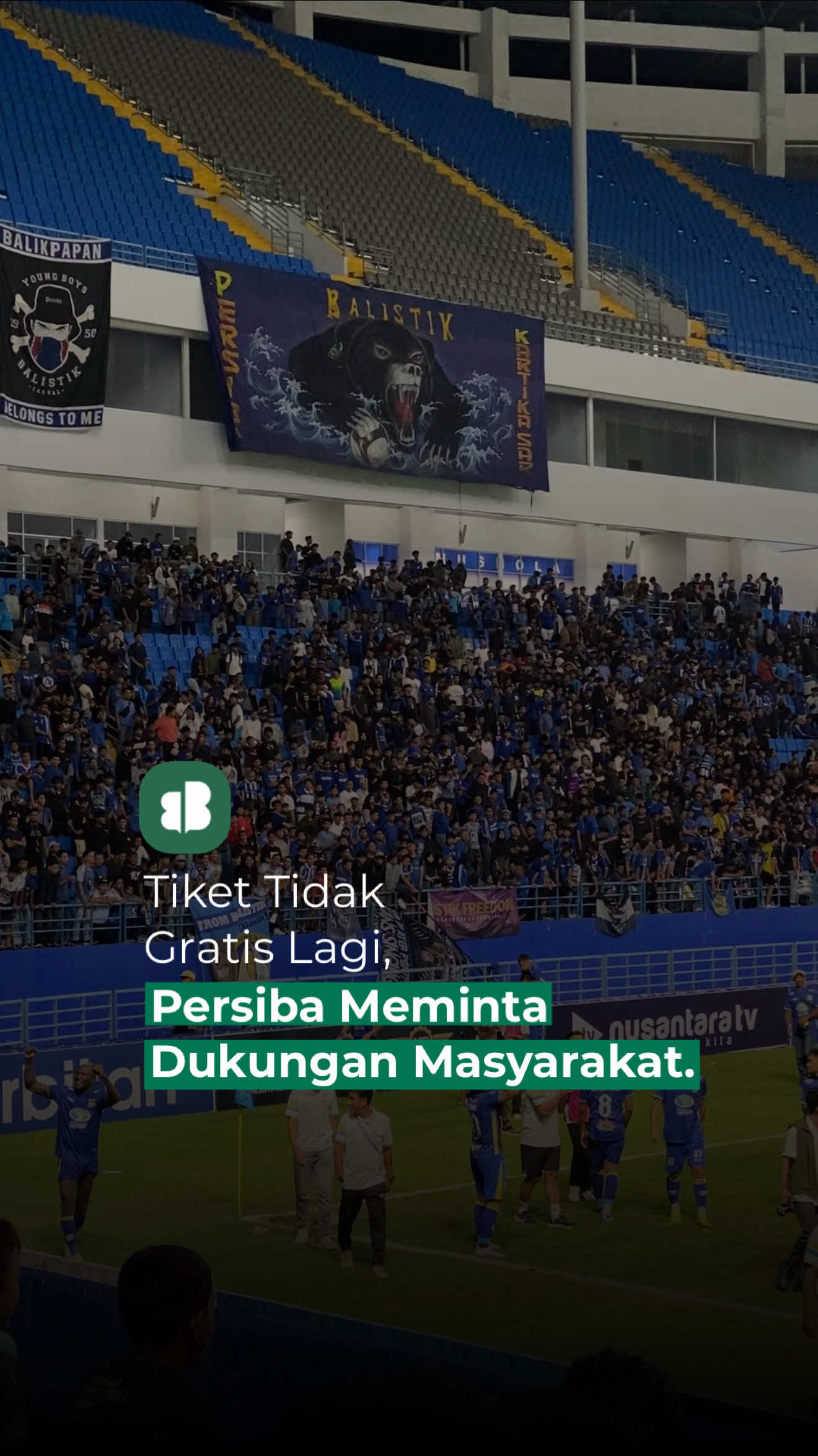 Tidak Tidak Gratis Lagi, Persiba Meminta Dukungan Masyarakat. Dari Liga 3 ke Liga 2, langkah Persiba Balikpapan menuntut perjuangan lebih besar. Operasional klub kini bergantung pada dukungan masyarakat lewat pembelian tiket pertandingan di stadion. Setelah menggratiskan tiket saat pertandingan liga 3, Persiba menegaskannya tidak bisa melakukan hal yang sama untuk mengarungi liga 2. Melalui Alwi Al Qadri selaku pembina Persiba sekaligus ketua DPRD Kota Balikpapan, dirinya menyampaikan kepada masyarakat untuk bersama - sama mendukung Persiba dengan membeli tiket dan menonton langsung di Stadion Batakan. | Buannya Balikpapan Pasti Paham Isu Terkini | #BuannyaBalikpapan #Persiba #Balikpapan #Liga2 