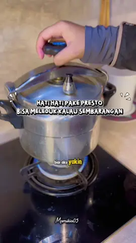 Lebih aman panci presto dg 2 penguncian kek gini sihh 😊 #pancipresto #prestostainless 