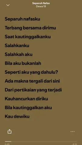 Separuh napas -Dewa19 #liriklagufull 