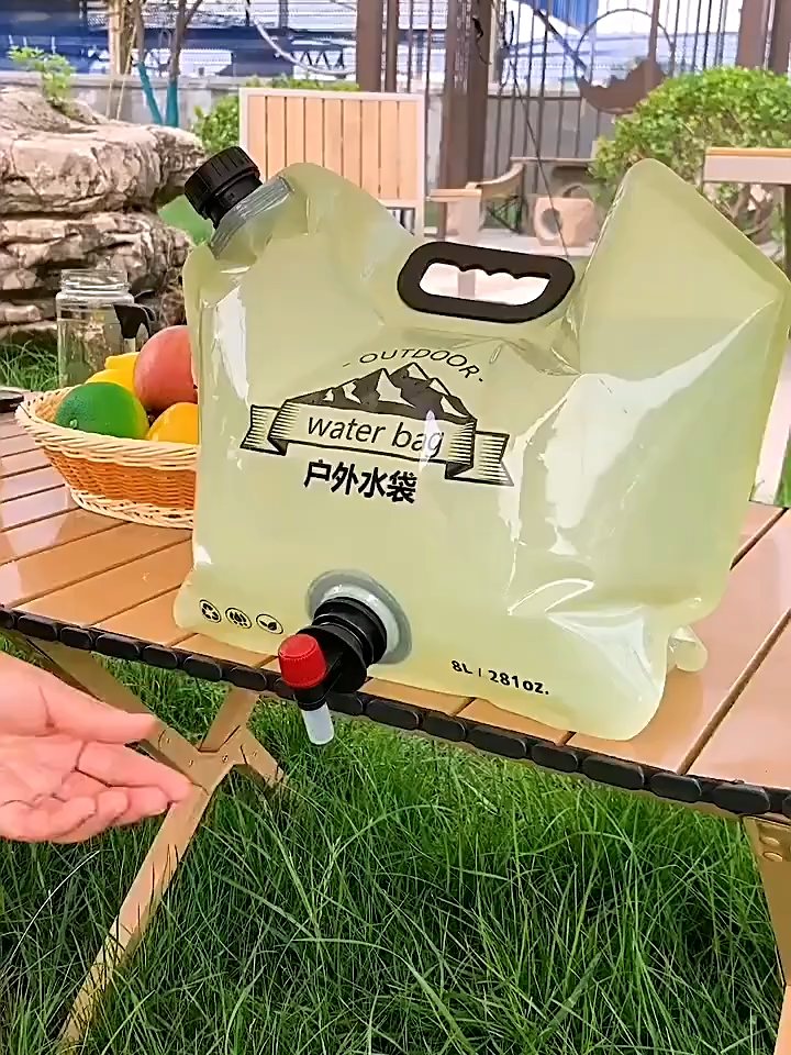 Foldable outdoor water storage bag portable 8L car water bag for picnics, outings, barbecues, large capacity water storage#waterbag #campinggear #campinghacks #waterproofbag