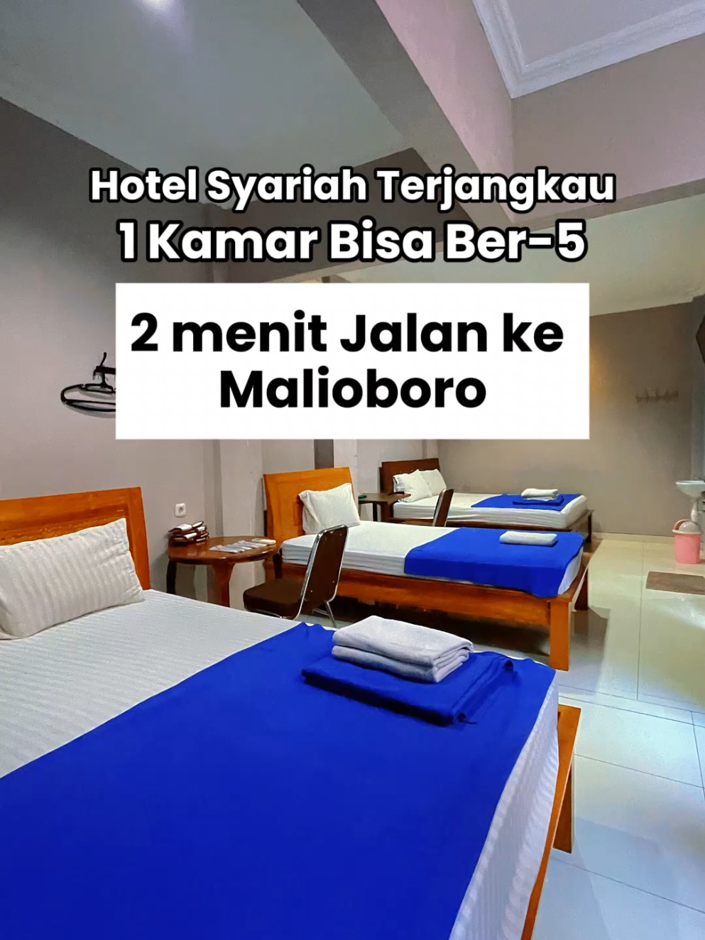 Rekomendasi hotel syariah dekat Malioboro jalan kaki cuman 2 menit harga terjangkau tersedia tipe kamar buat rombongan  bisa untuk  5 orang dewasa #visitlevelingseptember #nexamaliamalioboro #hotelsyariahmalioboro 