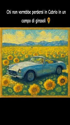 A volte la vita in cabrio non è solo una strada, ma un campo fiorito. Van Gogh ci ha dipinto un sogno, noi l'abbiamo realizzato. Chi non vorrebbe perdersi in un campo di girasoli così ? Roberto Cavaliere  👉invito ad iscrivervi al gruppo fb CLUB CUORE CABRIO  #cabrio #passione #cabriolet #girasoli #vangogh