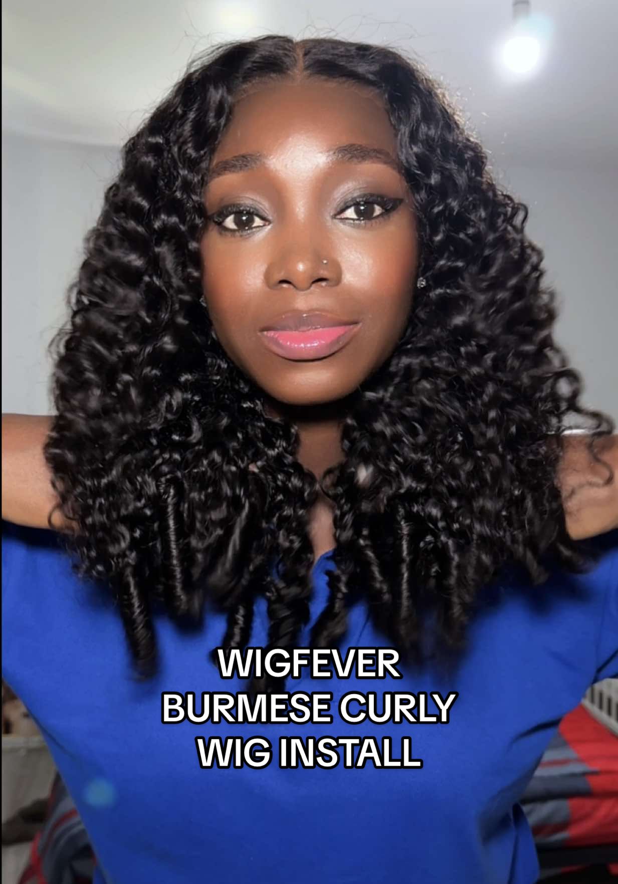 Quick & easy Burmese curly wig install | Wig from @WigFever Hair | Link in my bioo.  #wigtok #wiginstall #curlywiginstall #wigfever #newfyptrendingcontents 
