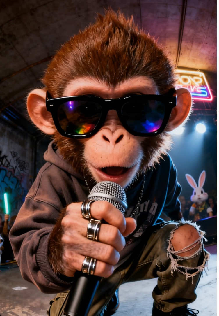 Hippop!#fyp #hiphop #kansascity #babymonkey #AIGC 