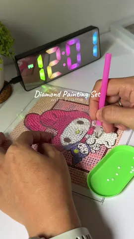 18*18cm 5D Diamond Painting for Kids with Frame #diamondpainting #mymelody #painting #sanrio #educationaltoy 