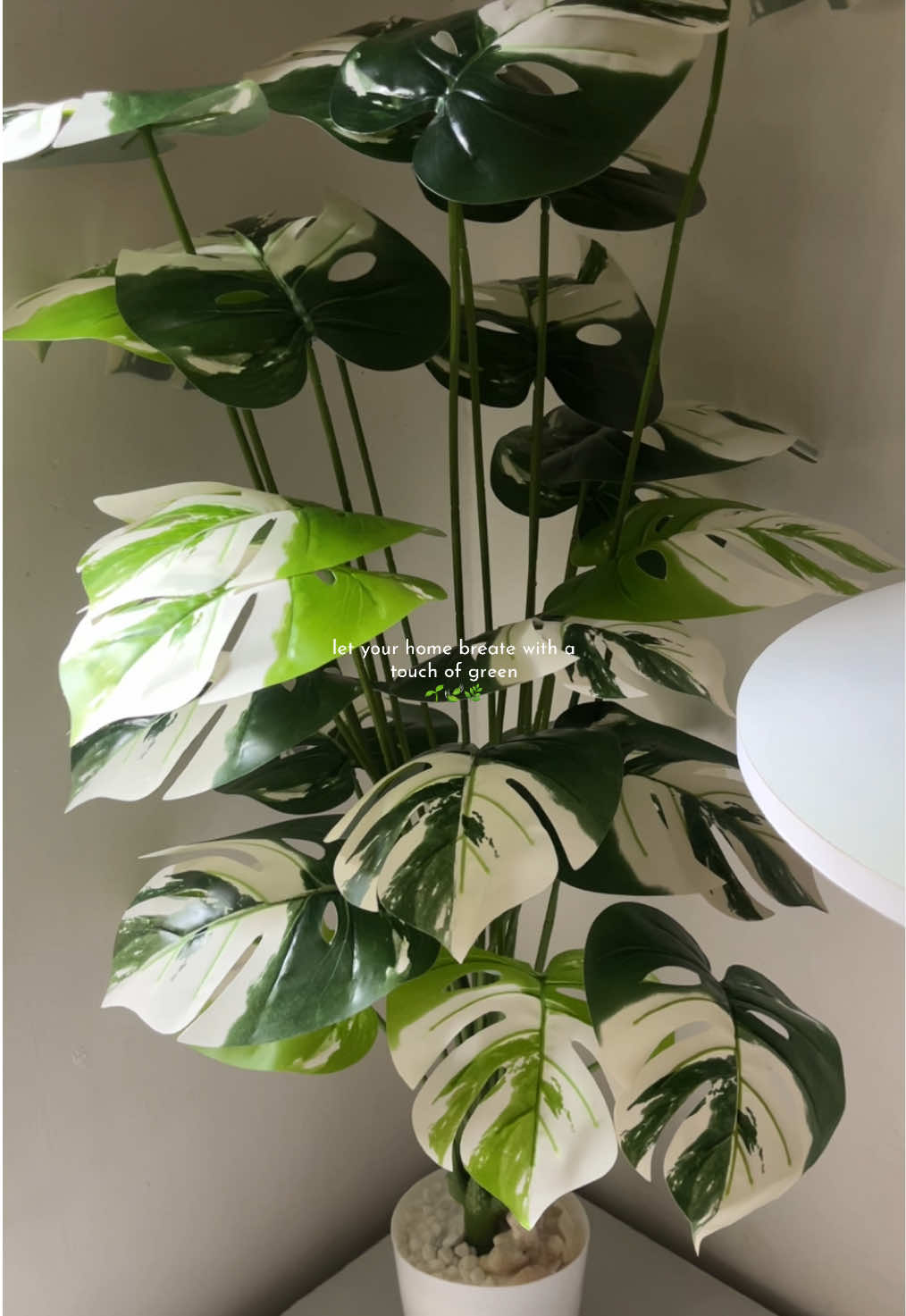 a little greenery goes a long way in creating calm ✨🍃🧘‍♀️ #fakeplants #artificialplants #plantslover #fyp #trending 