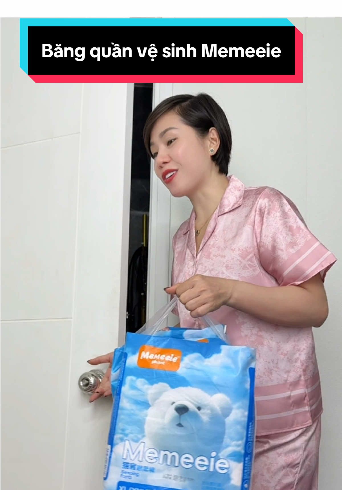 Băng quần vệ sinh Memeeie tiện lợi các chị nha #cindythuytichcuc #cindythuy #bangvesinh #quanbangvesinh #bangvesinhdangquan    
