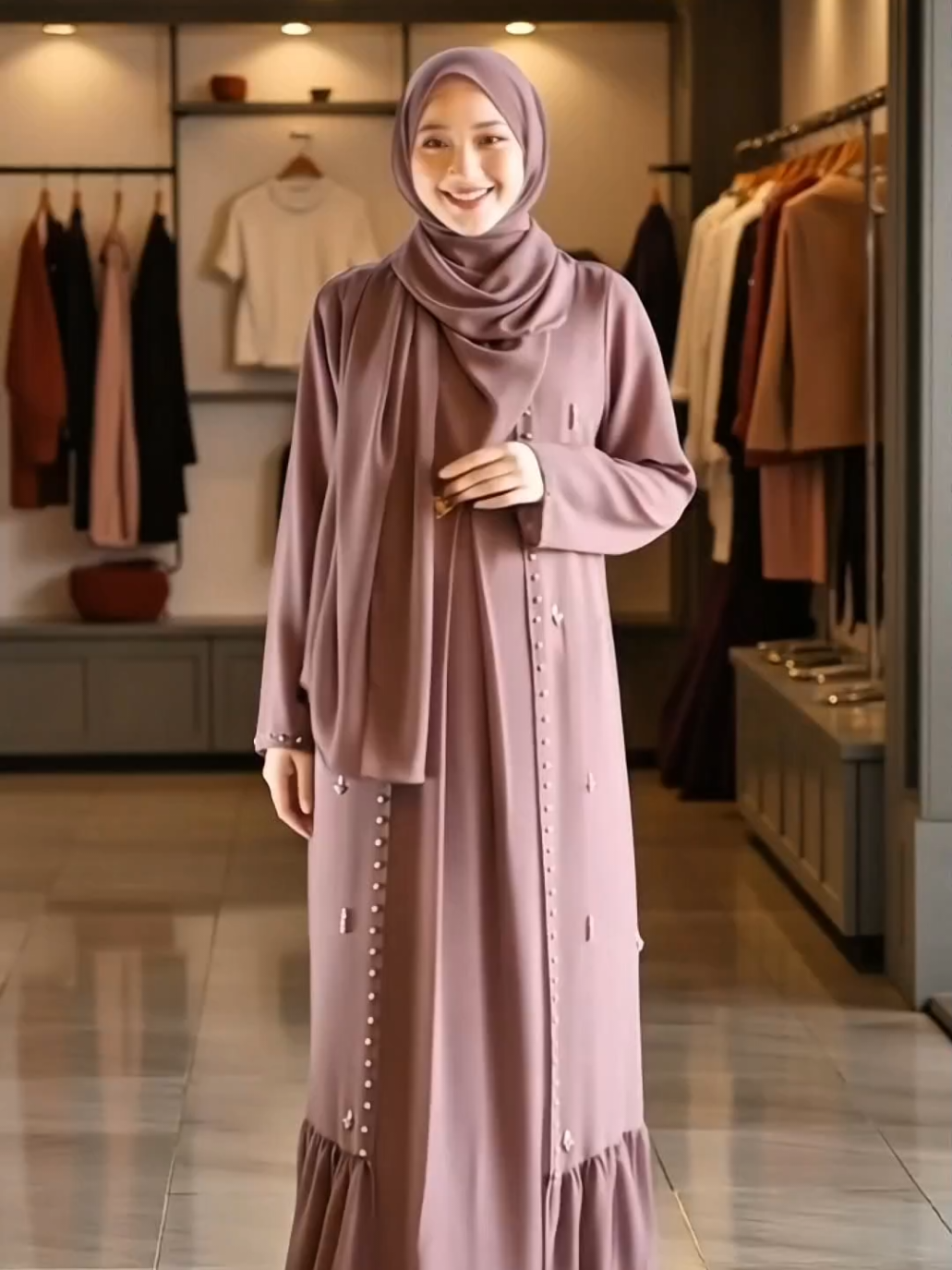 Syahira abaya dress wanita terbaru bahan ceruty banydoll full furing aplikasi payat mutiara abaya turky simple mewah elegant warna hitam #abaya #outfitkondangan #gamiskekinian #ootdfashion #dress 