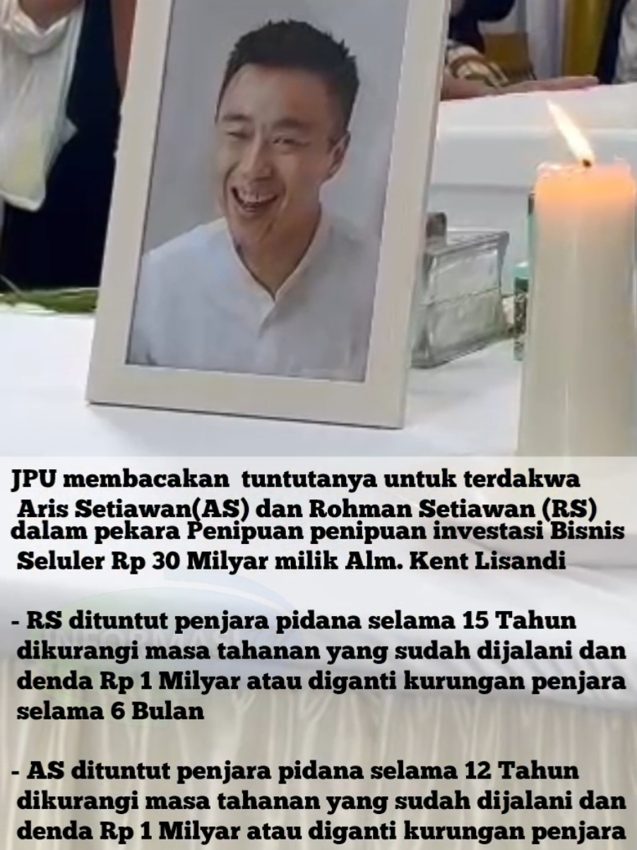 JPU telah Membacakan Tuntutannya Untuk Kasus Pidana Penipuan Uang Bisnis Rp 30 Milyar Milik Kent Lisandi #keadilan #kentlisandi #tuntutanjpu #pnjakartapusat #korbanpenipuan30milyar #beritaviral #kasuspenipuan #30milyarkentlisandi #hukumindonesia 