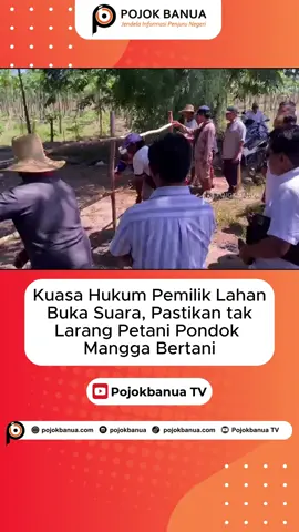 Kuasa Hukum Pemilik Lahan Buka Suara, Pastikan tak Larang Petani Pondok Mangga Bertani POJOKBANUA, BANJARBARU – Haji Hasnan, kuasa hukum Effendi yang memiliki empat surat keterangan tanah (SKT) di Pondok Mangga RT 19/RW 8 Kelurahan Loktabat Utara, Banjarbaru buka suara ihwal polemik yang terjadi baru-baru ini. Ditemui di lokasi lahan pada Jumat (19/8/2025), Hasnan mengatakan pihaknya sebagai kuasa hukum pemilik lahan hanya melakukan pemagaran objek tanah, yang selama ini dimanfaatkan petani untuk berkebun. Pihaknya bertanya kepada petani yang memanfaatkan lahan itu. .....selengkapnya di pojokbanua.com Editor: Yuliandri Kusuma Wardani Reporter: Fikri Noor Video Editor: Riyadi