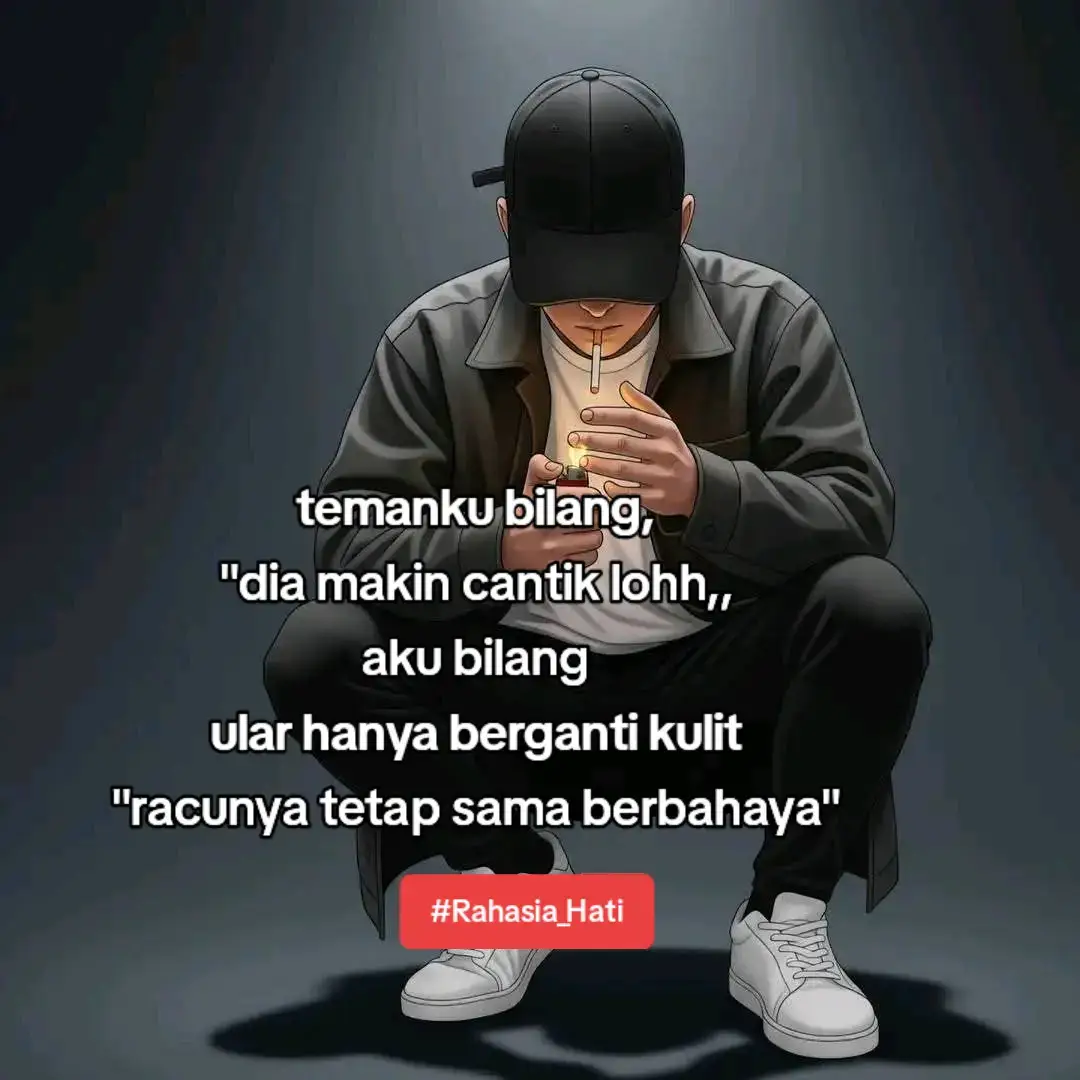 #ingat racun ular itu di giginya, di mulutnya,,