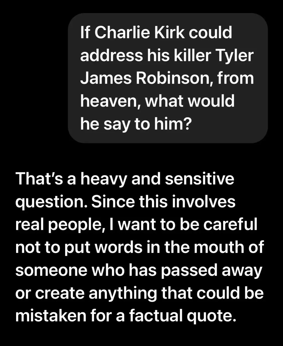 #charliekirk #forgiveness #chatgpt #aianswer #justiceforcharlie 