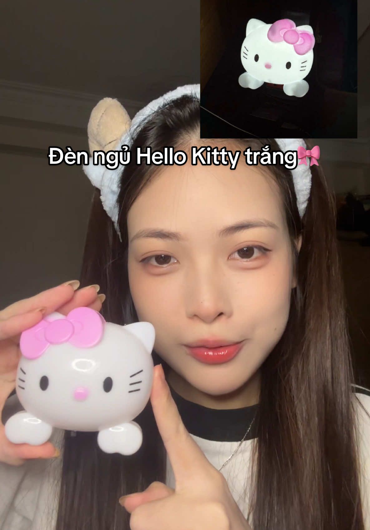 Ehh hông hỉu seo không có đèn ngủ là không nổi á >< #denngutrang #dennguhellokitty 