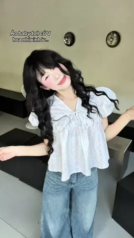 Áo babydoll hoa nhí Nhà Cá 😙🎀 #review #fyp #xuhuong #babydoll #aoxinh 