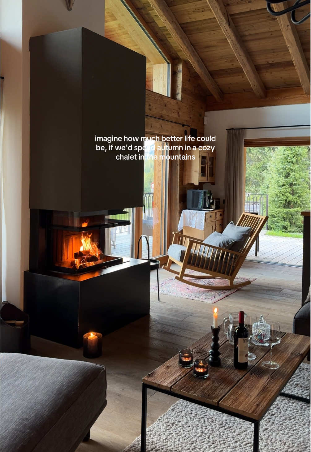 send it to the person you'd love to escape to this chalet for some slow and cozy days ☕️ 🍂🛁