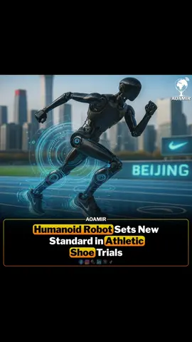 Tien Kung, the humanoid robot that finished a half-marathon, is now testing running shoes in Beijing! 🏃‍♂️🤖 Using advanced sensors, it measures cushioning, rebound, and performance faster than human trials, helping brands design better shoes in less time. This innovation could transform sports R&D and open new possibilities for robots in athletics. Disclaimer: This image is AI-enhanced and used for illustrative purposes only. #RobotInnovation #SportsTech #RunningShoes #FutureOfAthletics #AOAMIR