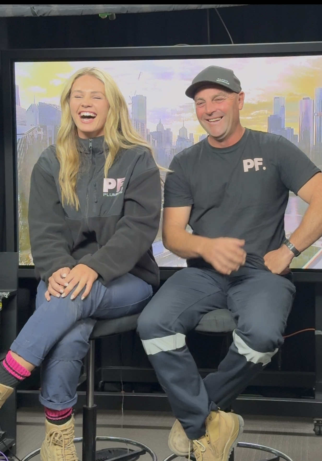 This morning on the @The Today Show for national tradie appreciation day! #dadanddaughter #femaleplumber #plumbing #plumbers #fyp 