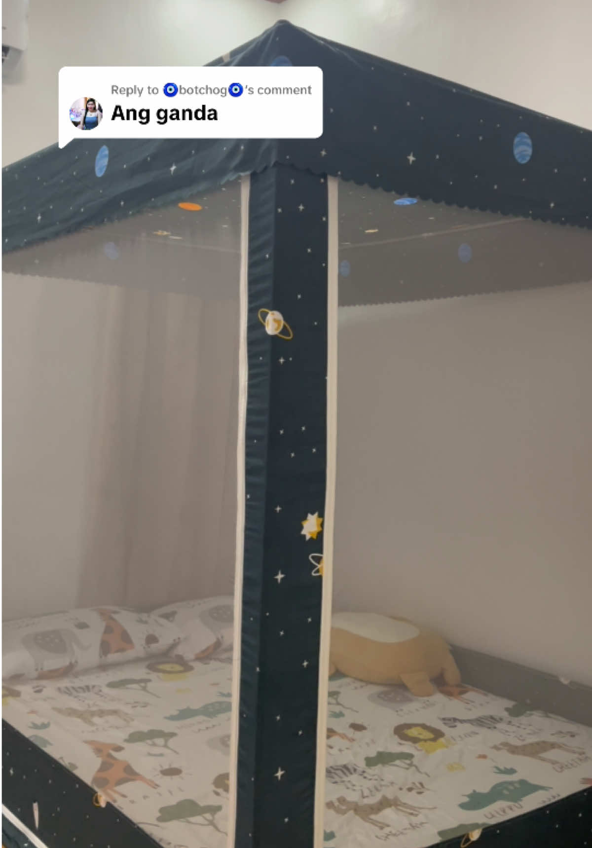 Replying to @🧿botchog🧿 sobrang ganda mii, worth it talaga 😍 #mosquitonet #mosquitonettent #tent #playpen #mosquitotent 