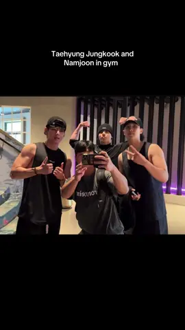 Our gym buddies #taekook #taehyung #jungkook #namjoon #fyp 