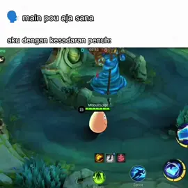 iya bang ini lagi main pou kok😓#MLBBNEXT2025 #NEXTJagoanMabar 