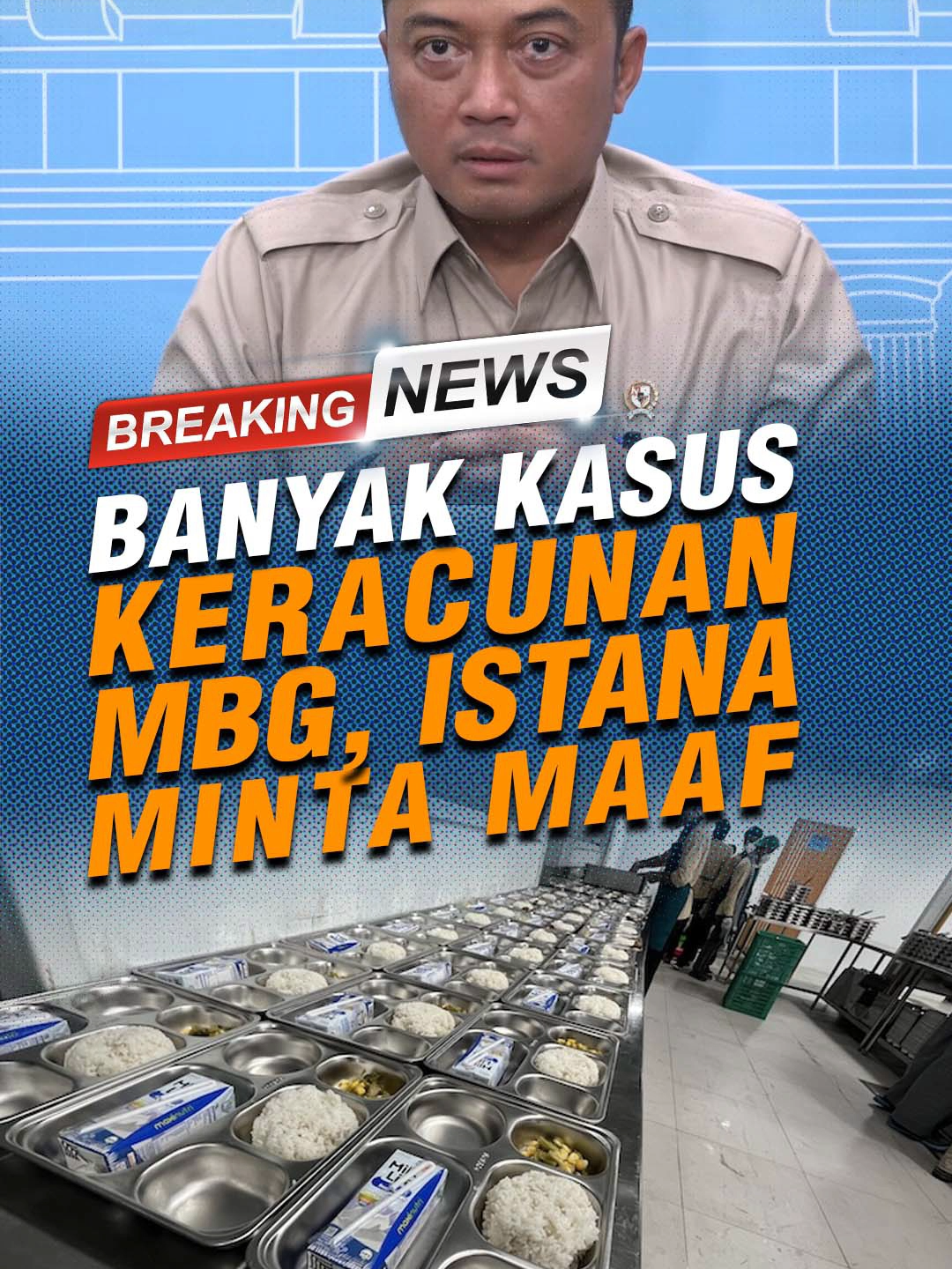 Banyak kasus keracunan Makan Bergizi Gratis (MBG) di berbagai daerah, pihak Istana melalui Mensesneg Prasetyo Hadi menyampaikan permintaan maaf dan menyatakan akan melakukan evaluasi dan perbaikan, Jumat (19/9). #tiktokberita #tiktokmetrotv #beritaviral #metrotvnews #viral #fyp #indonesia #mbg #makanbergizigratis #mensesneg #prasetyohadi #maaf #keracunan