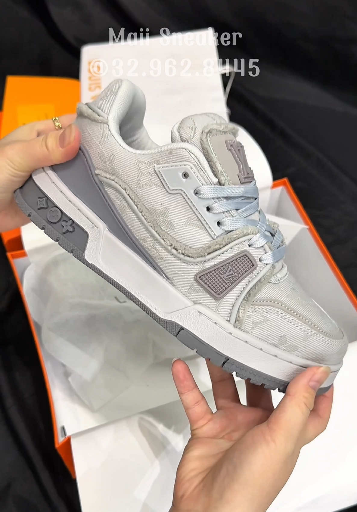 Lv xám rách lên chân thì hết nước chấm#sneakers #xuhuong #trending #lvxamximang #louisvuitton #giaylvnamnu 