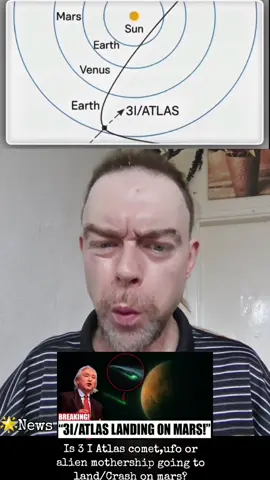 3 I Atlas Alien mothership or comet looks to possibly land or Crash into mars potential 😳 #fyp #alien #mothership #ufo #3iatlas 