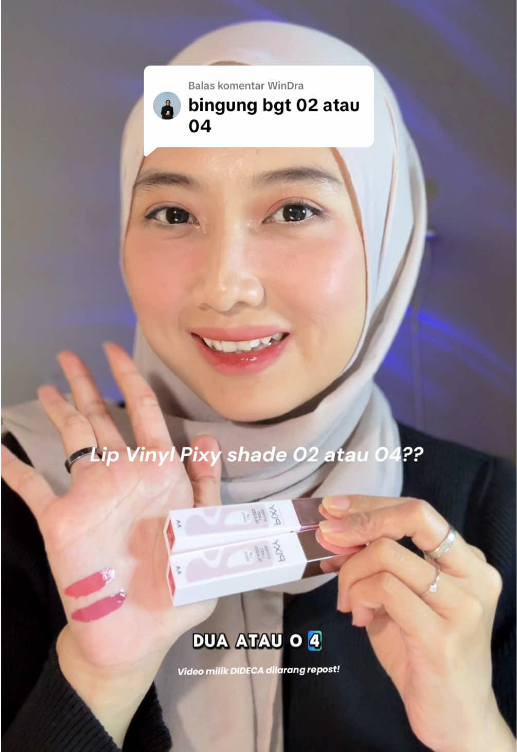 Membalas @WinDra dua duanya 🙈 #lipvinyl #pixylipvinyl 