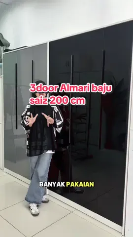 Almari baju 3door glossy #almaribaju #almaripakaian #almaribaju3door #almaripakaianmurah #wodrobe 