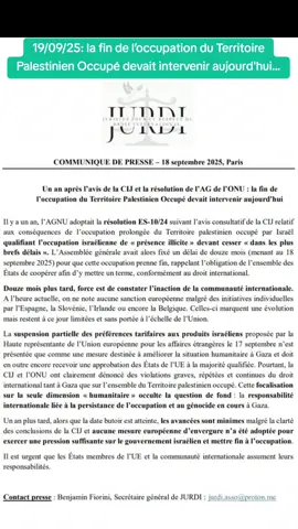 communiqué de presse  La fin de l’occupation du Territoire Palestinien Occupé devait intervenir aujourd'hui... #f #fy #fyp #fyy 