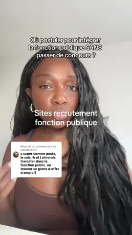 Réponse à @claudiat6374 Les 4 sites pour postuler dans la fonction publique sans passer de concours ! Vérifiez bien que l’offre est proposée à la fois aux titulaires ET aux contractuels 😗